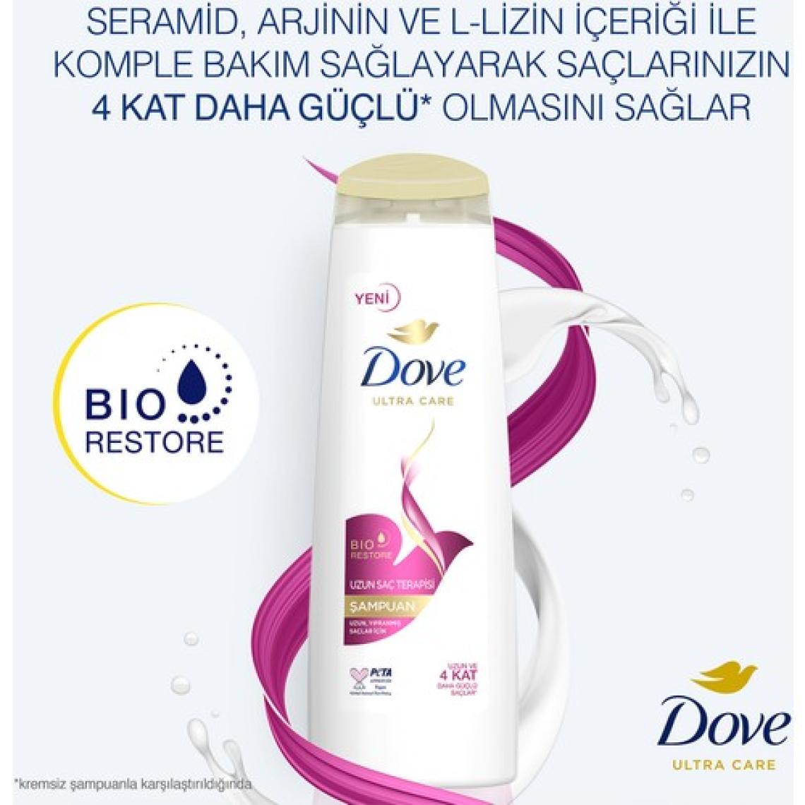 Dove Ultra Care Saç Bakım Şampuanı Uzun Saç Terapisi Uzun Yıpranmış Saçlar İçin 400 ml