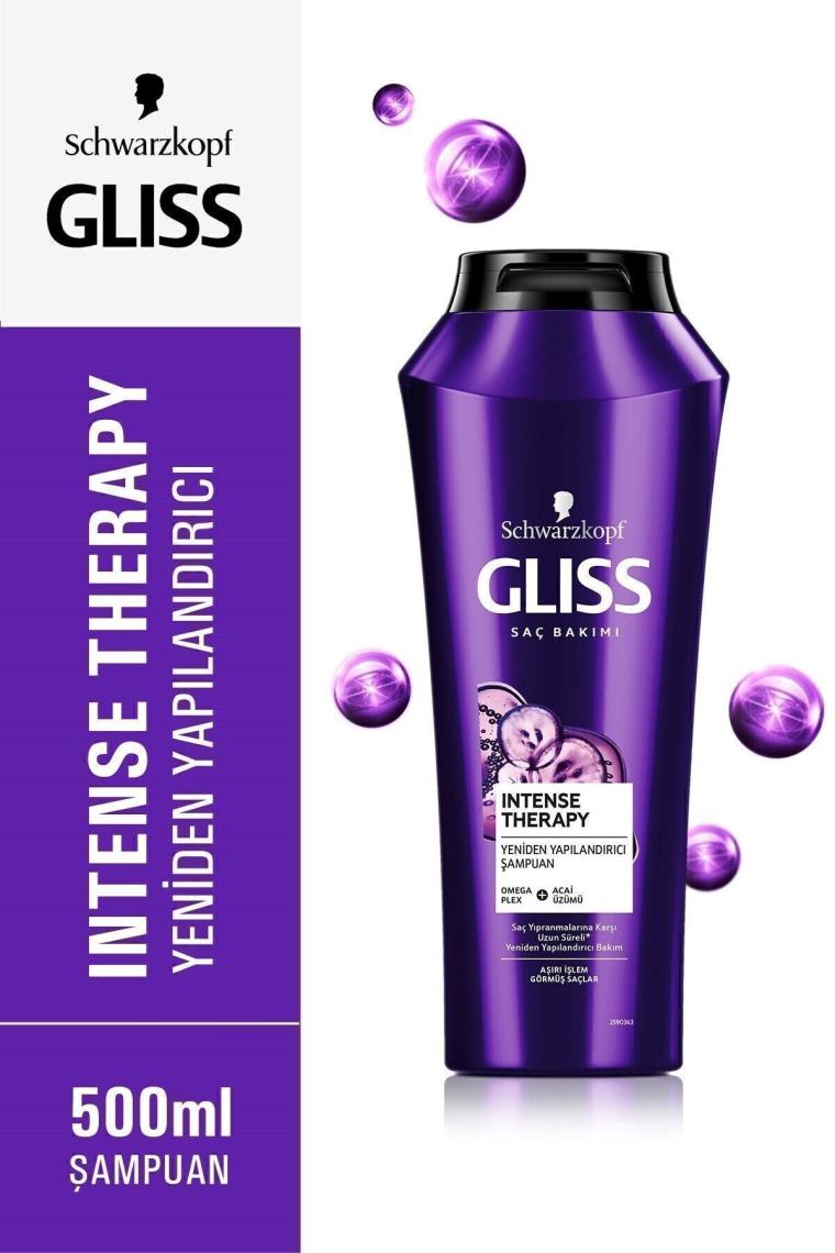 Gliss Intense Therapy Yeniden Yapılandırıcı Şampuan - Omega Plex ve Acai Üzümü ile 500 ml