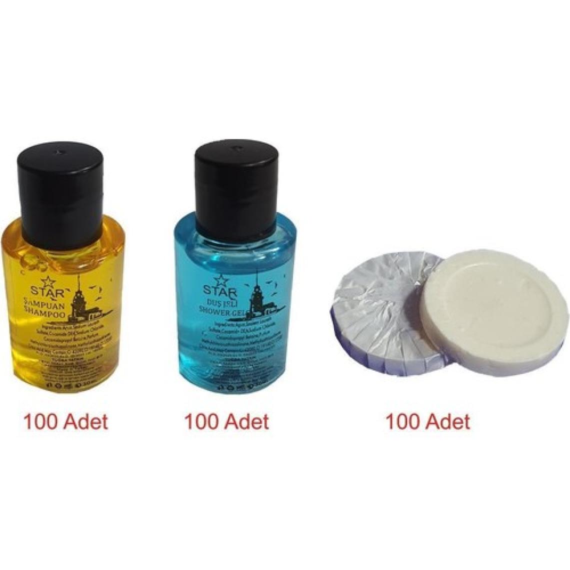Çelikpençe Otel Tipi Duş Şampuanı + Duş Jeli + Banyo Sabunu