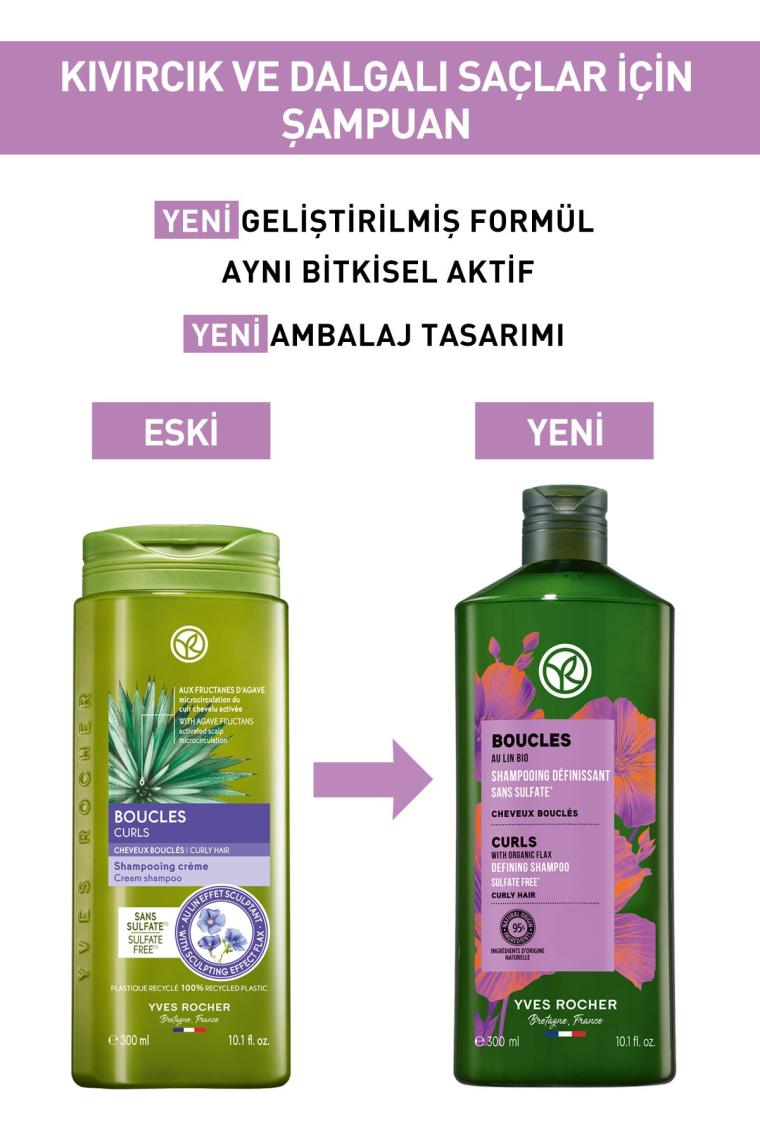 Kıvırcık ve Dalgalı Saçlar İçin (Boucle) Bukle Belirginleştirici Şampuan - Sülfatsız & Vegan-300 ml