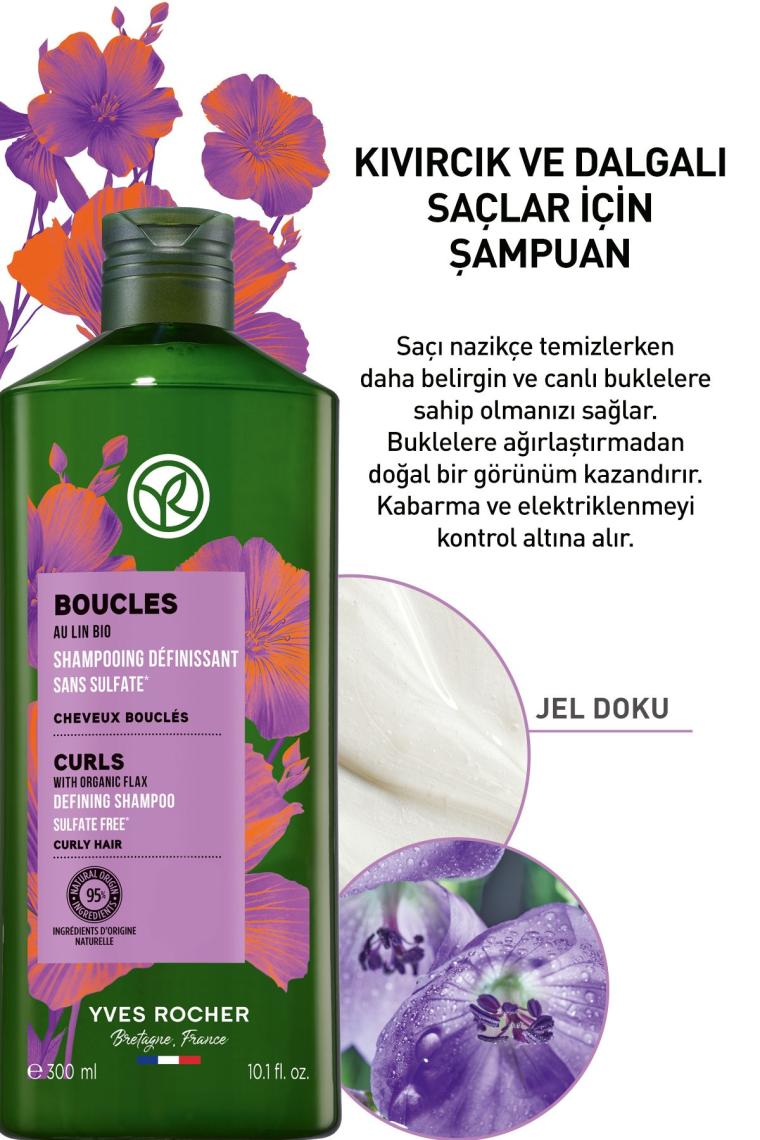 Kıvırcık ve Dalgalı Saçlar İçin (Boucle) Bukle Belirginleştirici Şampuan - Sülfatsız & Vegan-300 ml