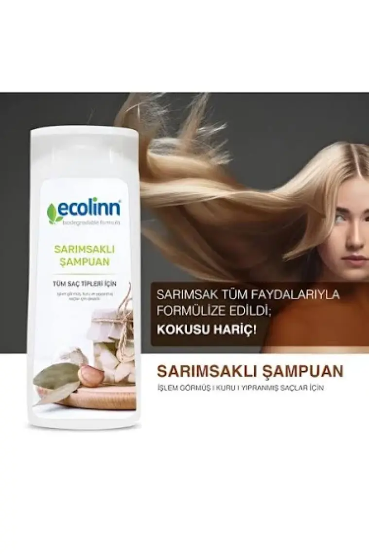 Ecolinn Sarımsaklı Şampuan Tüm Saç Tipleri Için ( Işlem Görmüş, Kuru Yıpranmış Saçlar Için