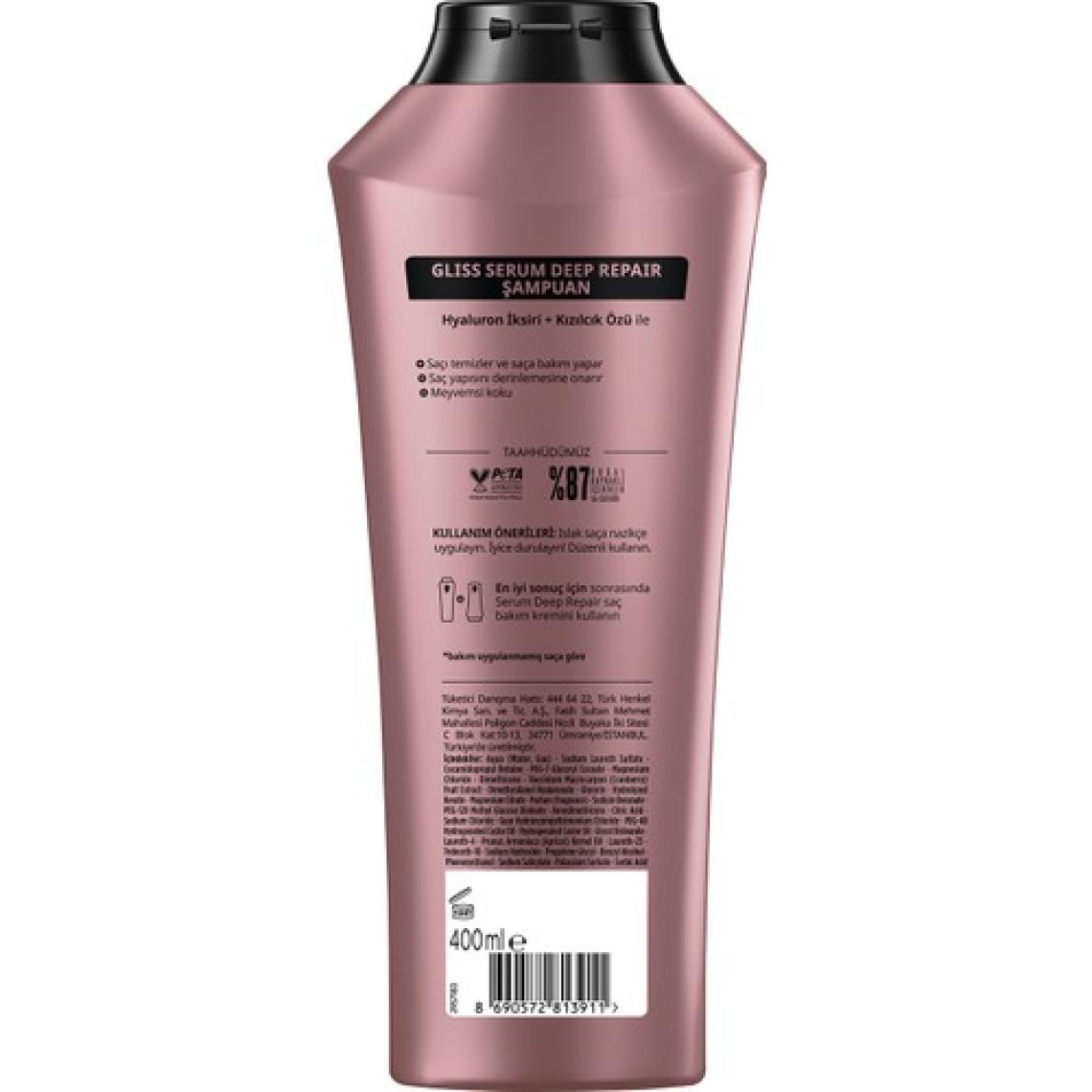 Schwarzkopf Gliss Serum Deep Repair Onarıcı Şampuan 400 Ml
