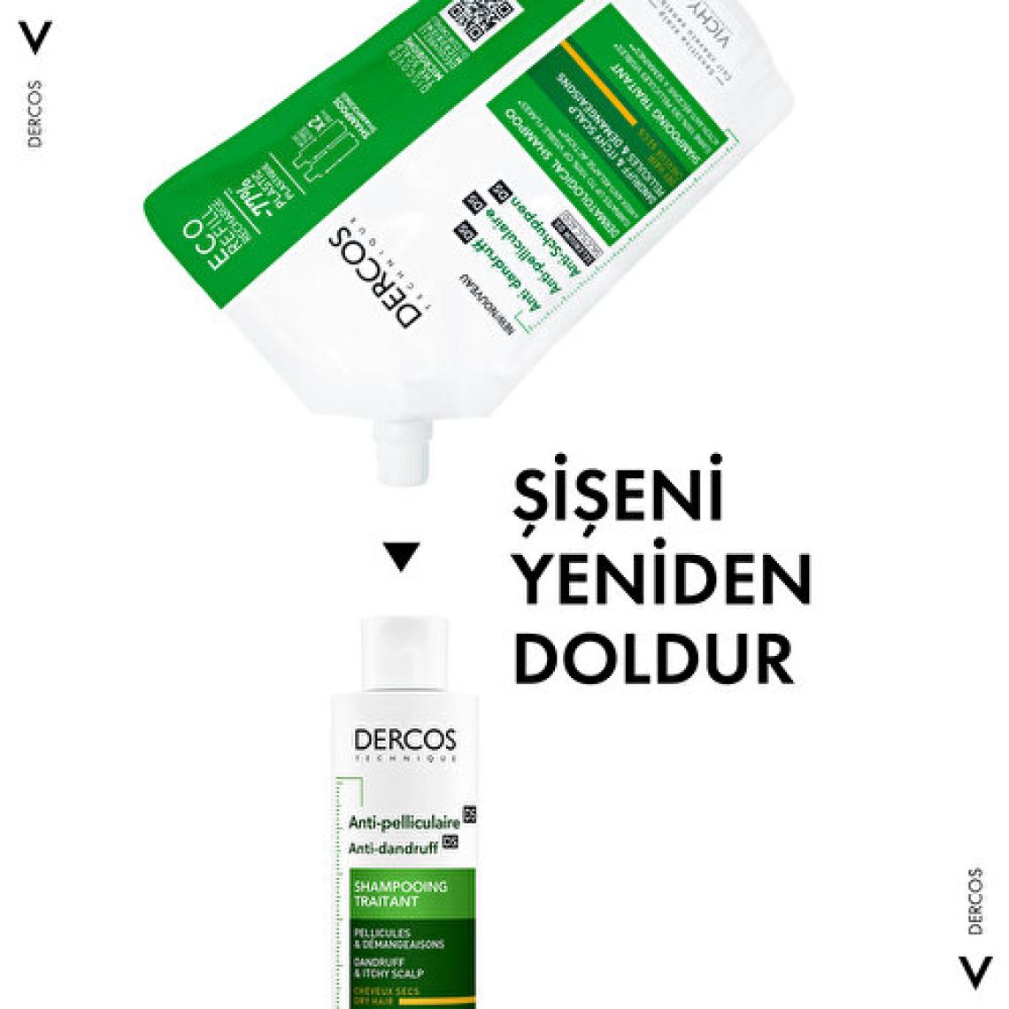 Vichy Dercos Anti-Dandruff Kuru Saçlar için Kepeğe Karşı Şampuan 500 ml