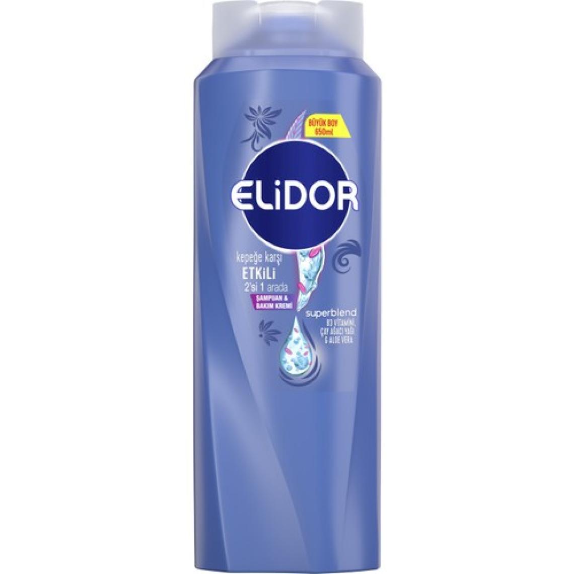 Elidor Superblend 2'si 1 Arada Sampuan ve Saç Bakım Kremi Kepeğe Karşı Etkili 650 ML