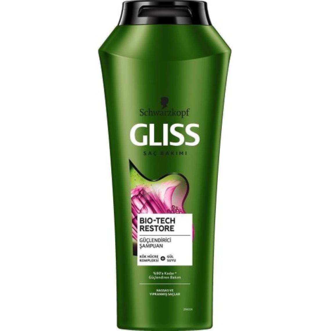 Gliss Bio-Tech Restore Güçlendirici Şampuan - Kök Hücre Kompleksi ve Gül Suyu ile 500 ml