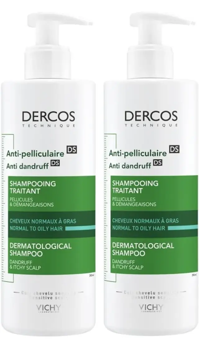 Dercos Anti-Dandruff Normal ve Yağlı Saçlar Için Kepeğe Karşı Etkili Bakım Şampuanı 390 ml X2