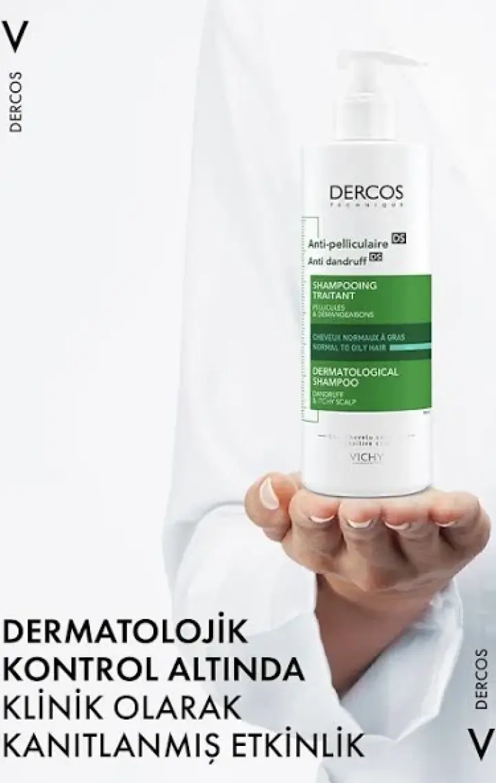 Dercos Anti-Dandruff Normal ve Yağlı Saçlar Için Kepeğe Karşı Etkili Bakım Şampuanı 390 ml X2
