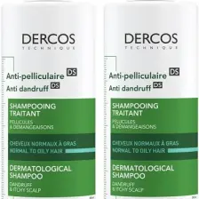Dercos Anti-Dandruff Normal ve Yağlı Saçlar Için Kepeğe Karşı Etkili Bakım Şampuanı 390 ml X2