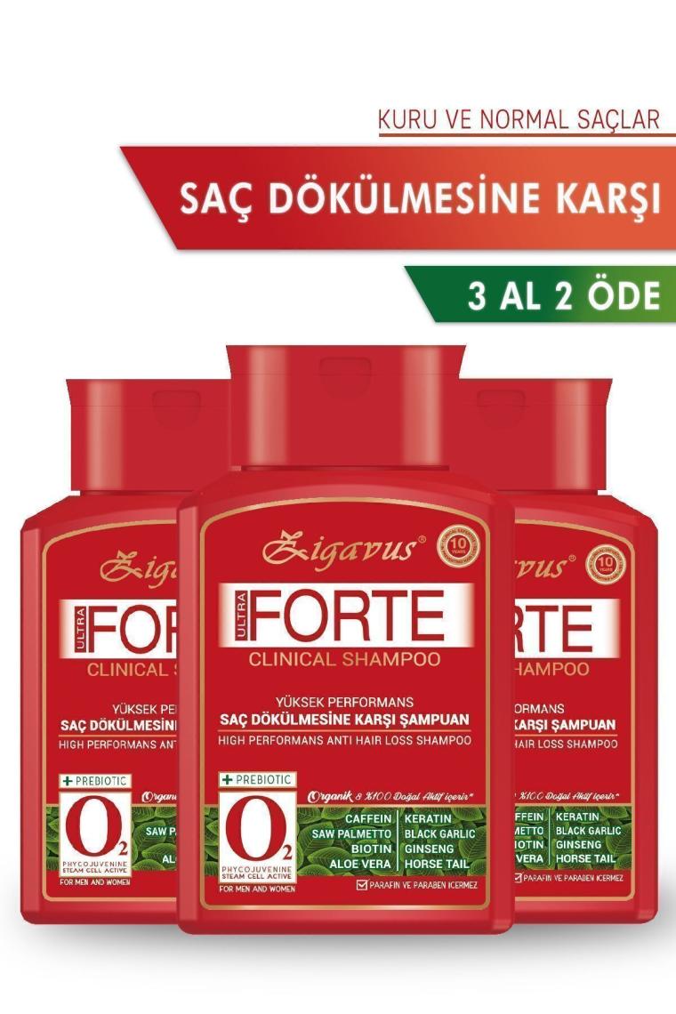 Zigavus Forte Ultra Clinical Kuru Saçlar için Şampuan 300 ml - 3 Al 2 Öde