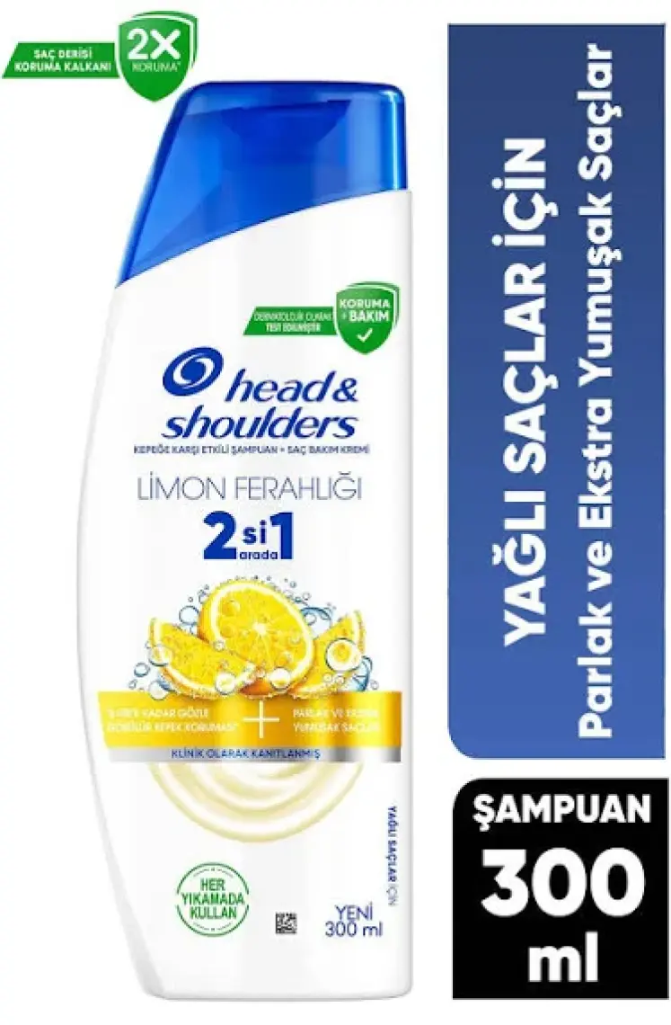 Head&Shoulders Limon Ferahlığı 2'si 1 Arada Şampuan 300 ml