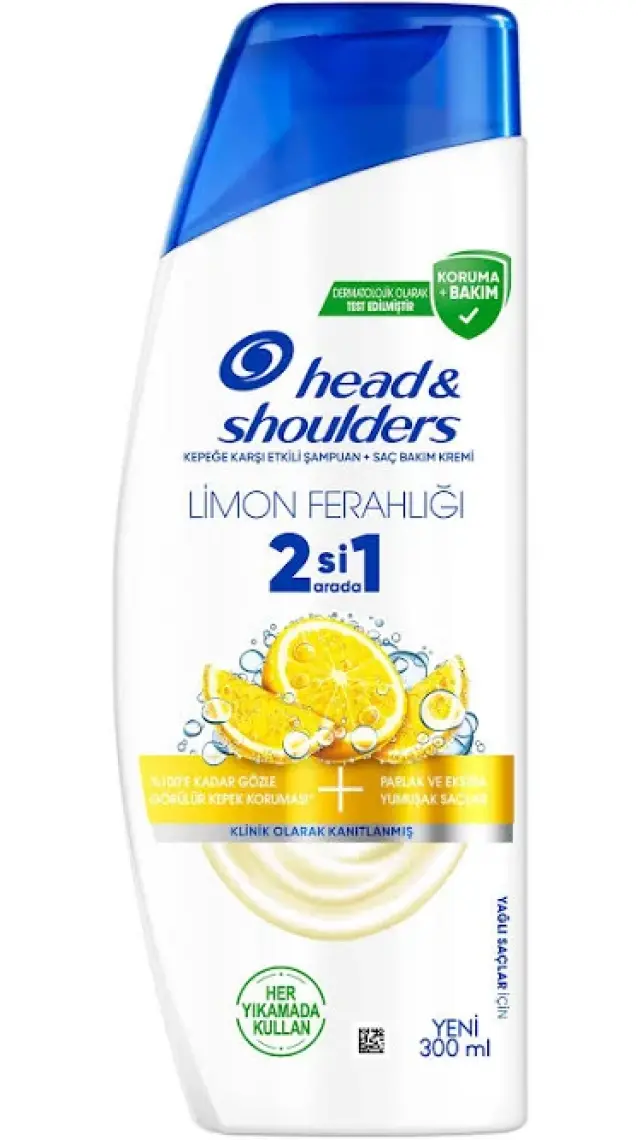 Head&Shoulders Limon Ferahlığı 2'si 1 Arada Şampuan 300 ml