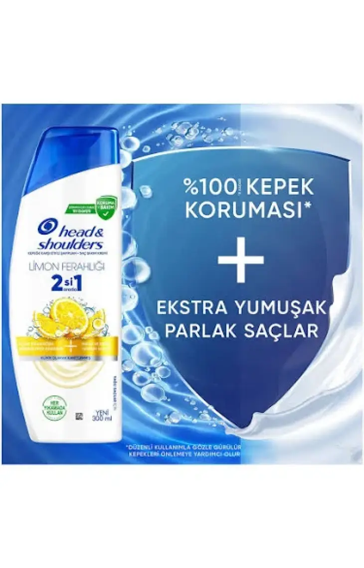Head&Shoulders Limon Ferahlığı 2'si 1 Arada Şampuan 300 ml
