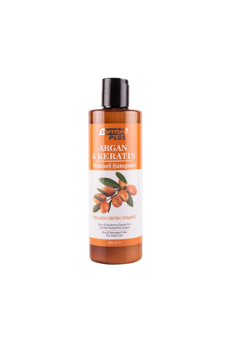 Softto Plus Argan & Keratin Nutritive Brightening Organic Shampoo 400ml