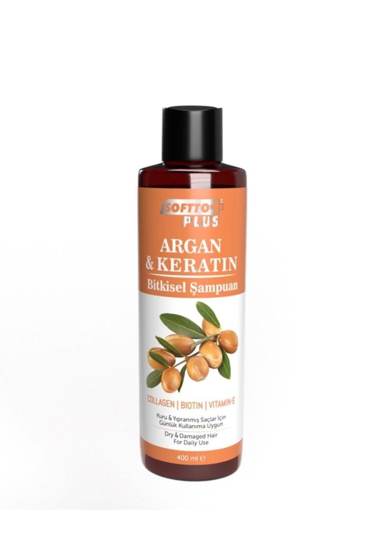 Softto Plus Argan & Keratin Nutritive Brightening Organic Shampoo 400ml