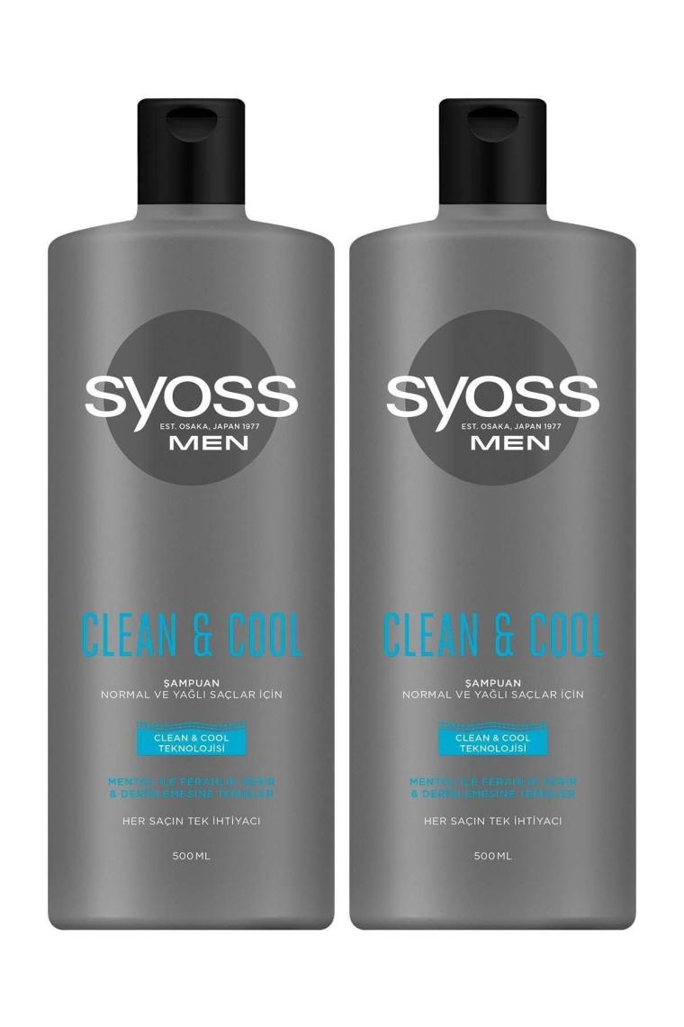 Men Clean & Cool Mentol Etkili Şampuan 500 ML 2'li