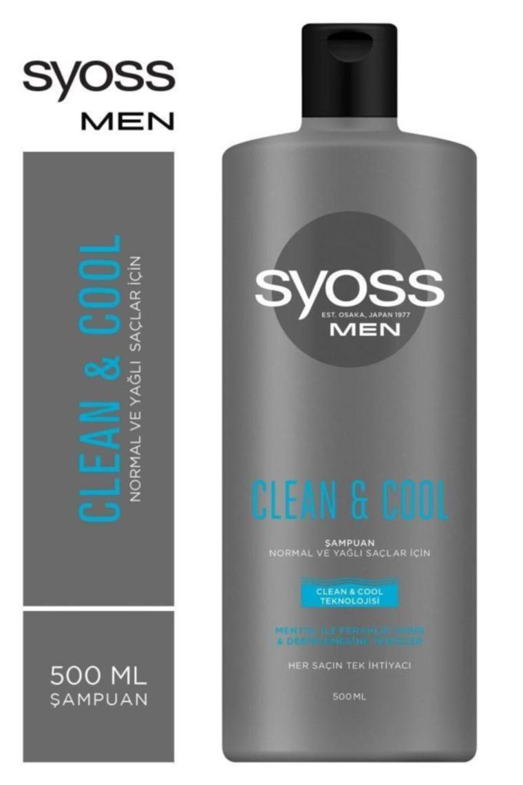 Men Clean & Cool Mentol Etkili Şampuan 500 ML 2'li