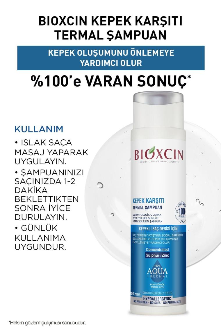 Bioxcin Aqua-Thermal Kepek  Şampuan 2li 300 ml
