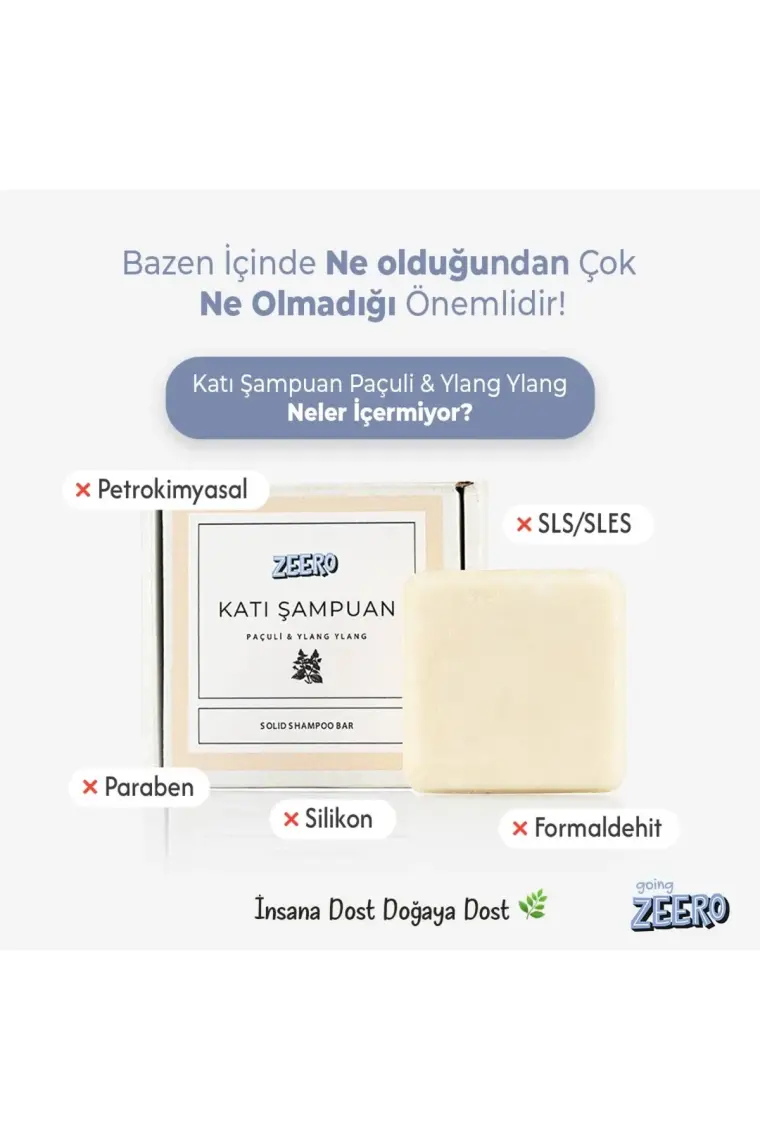 Going Zeero Katı Şampuan Paçuli & Ylang Ylang Sülfatsız Şampuan
