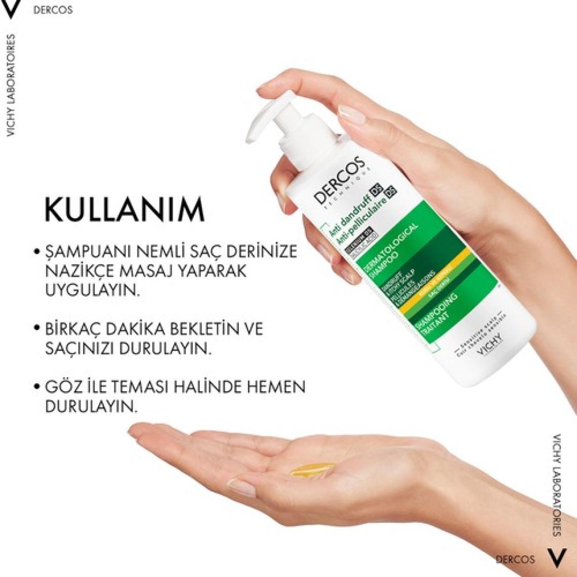Vichy Dercos Şampuan Kuru ve Kepekli 390 ml K9623