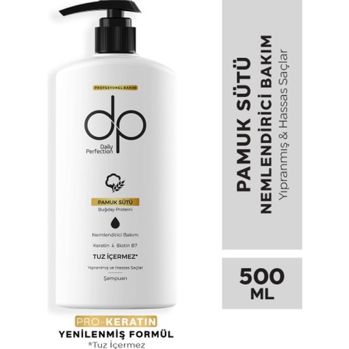 Dp Daily Perfection Şampuan Pamuk Sütü 500 ml & Saç Kremi Hindistan Cevizi 500 ml