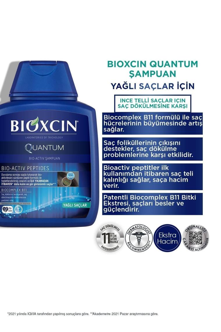 Bioxcin Quantum Yağlı Saçlar için Hacim Veren Şampuan 300 ml