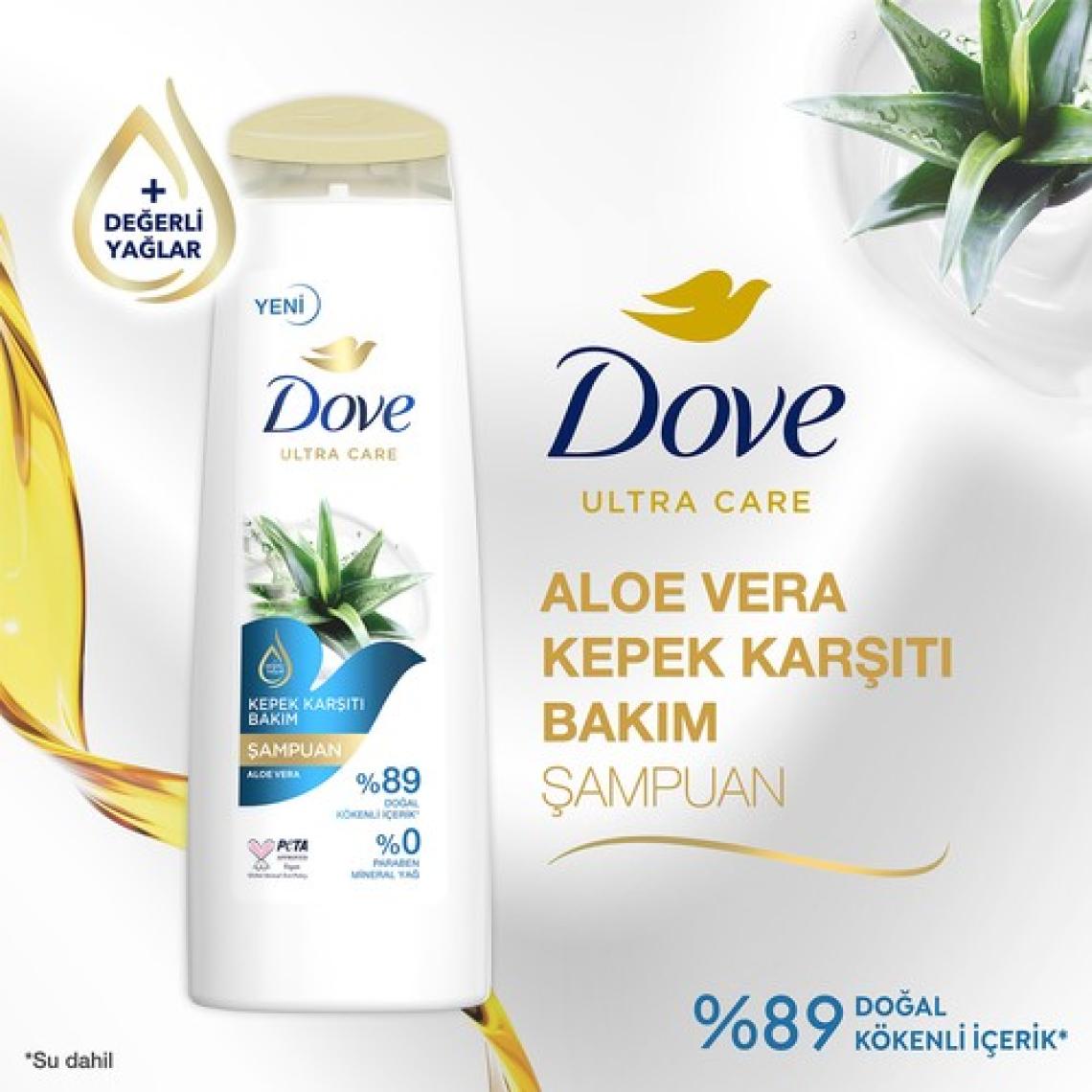 Dove Ultra Care Saç Bakım Şampuanı Kepek  Bakım Aloe Vera 400 ml