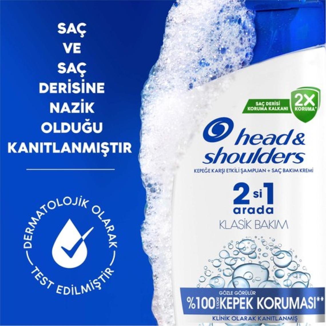 Head & Shoulders 2'si 1 Arada Kepek  Şampuan Klasik Bakım 625 ml