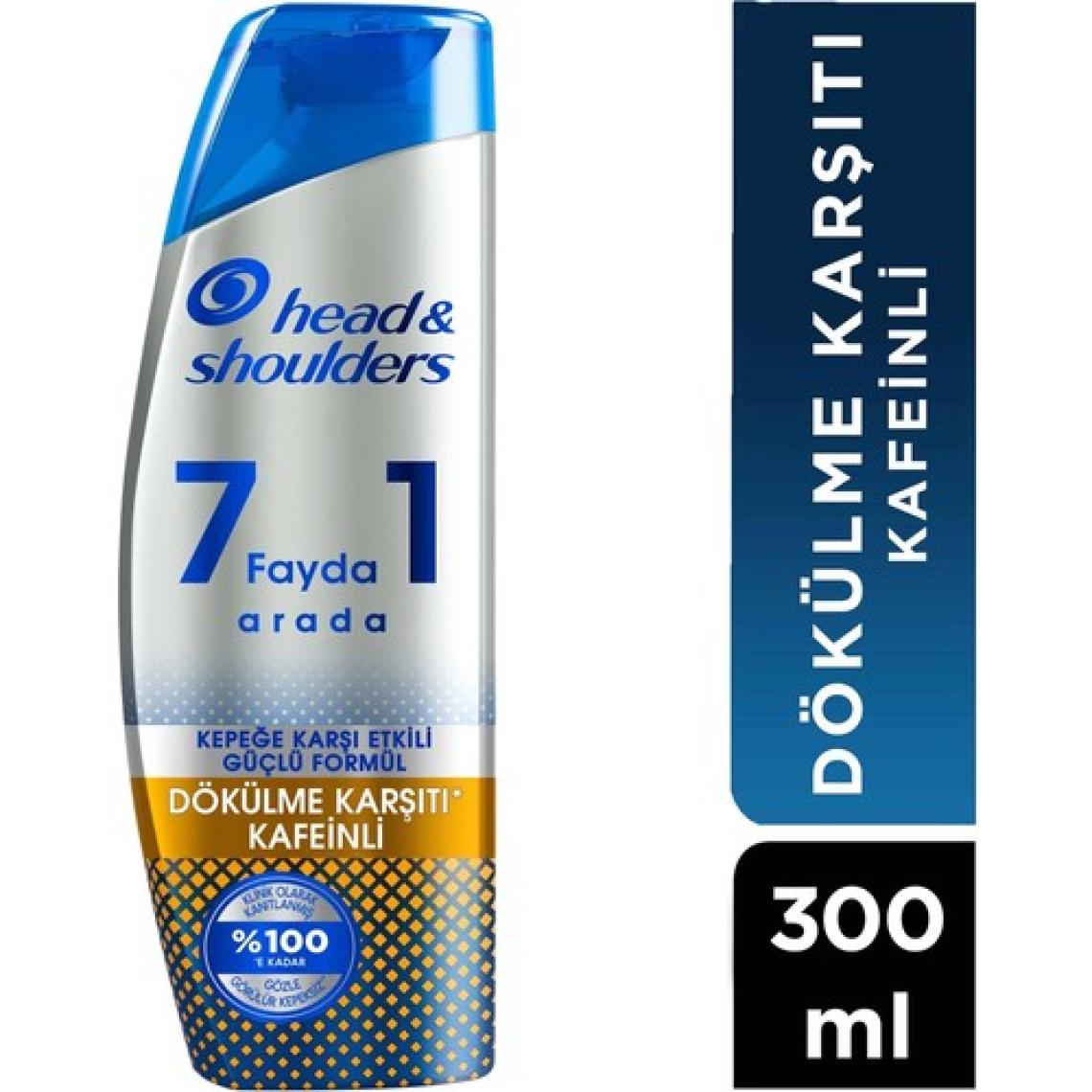 Head & Shoulders Şampuan 7 Fayda 1 Arada Dökülme Karşıtı Kafeinli ve Kepeğe Karşı Etkili Güçlü Formül 300 ml