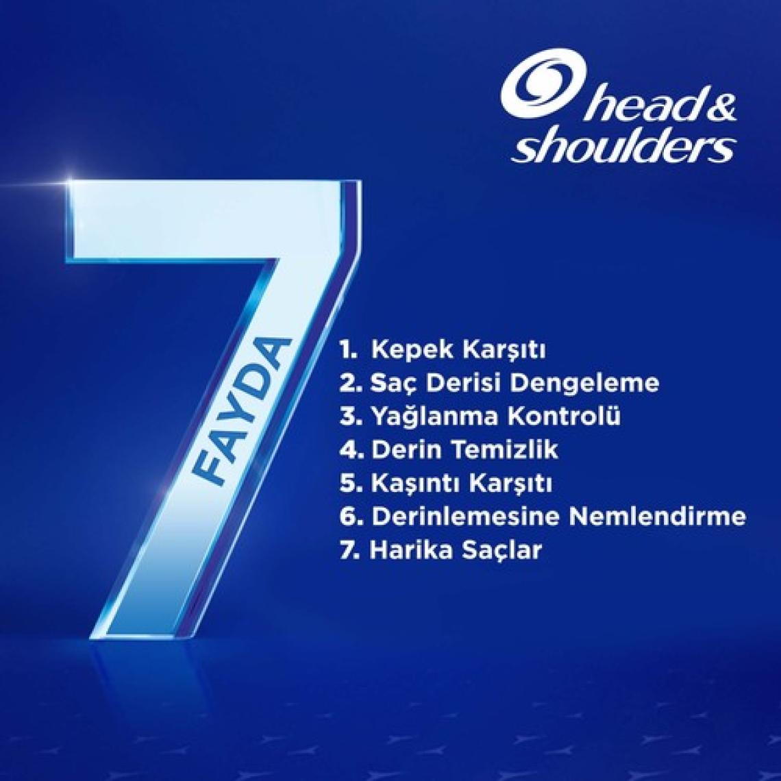Head & Shoulders Şampuan 7 Fayda 1 Arada Dökülme Karşıtı Kafeinli ve Kepeğe Karşı Etkili Güçlü Formül 300 ml