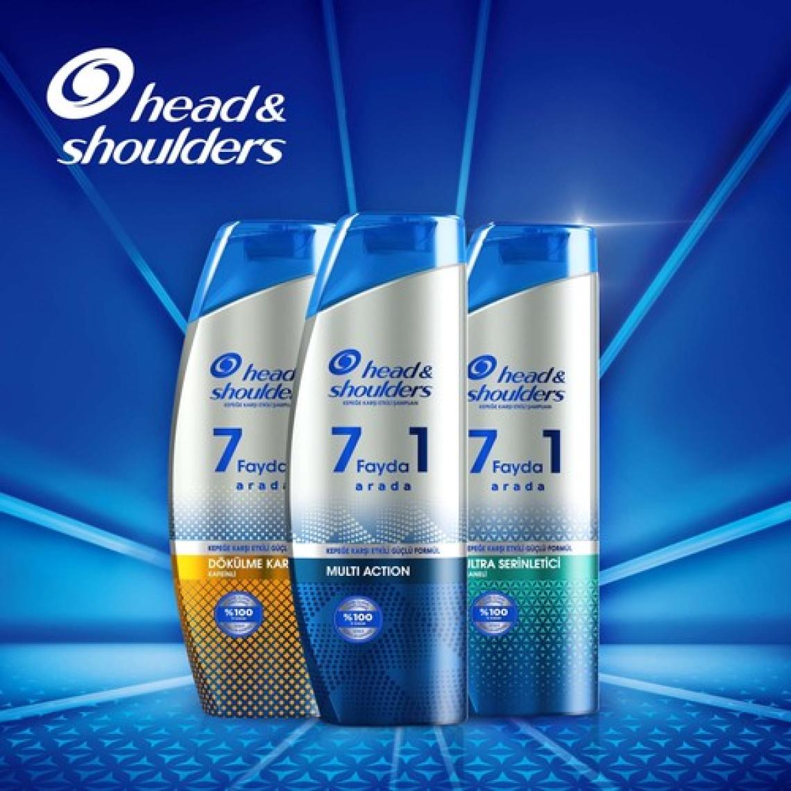 Head & Shoulders Şampuan 7 Fayda 1 Arada Dökülme Karşıtı Kafeinli ve Kepeğe Karşı Etkili Güçlü Formül 300 ml