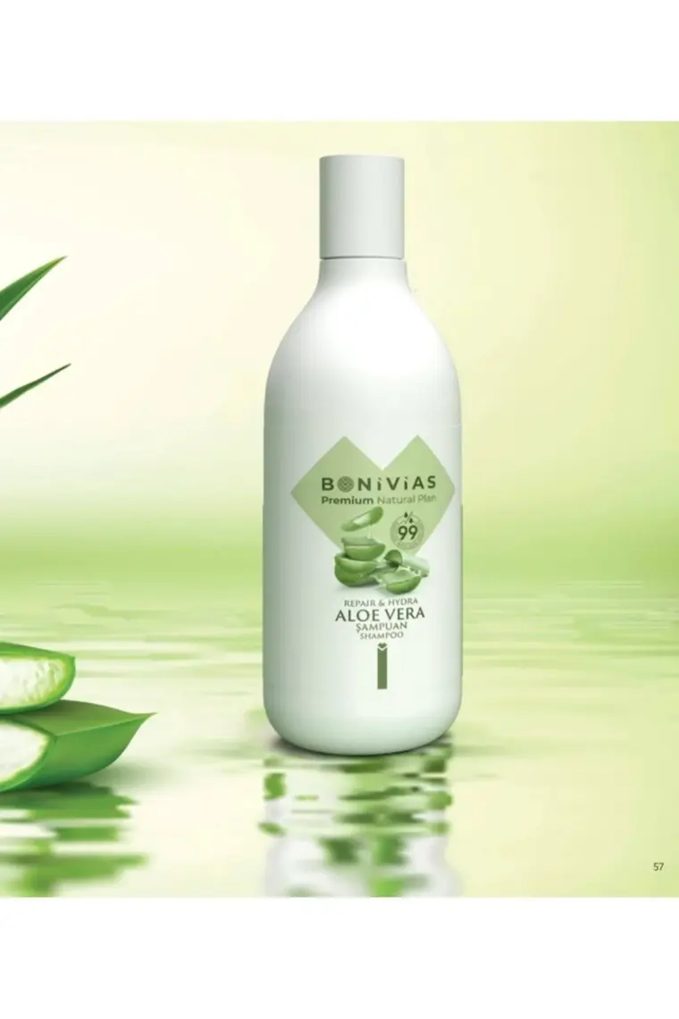 Bonivias Aleovera Nemlendirici Sülfatsız Vegan Şampuan % 99 Aloevera