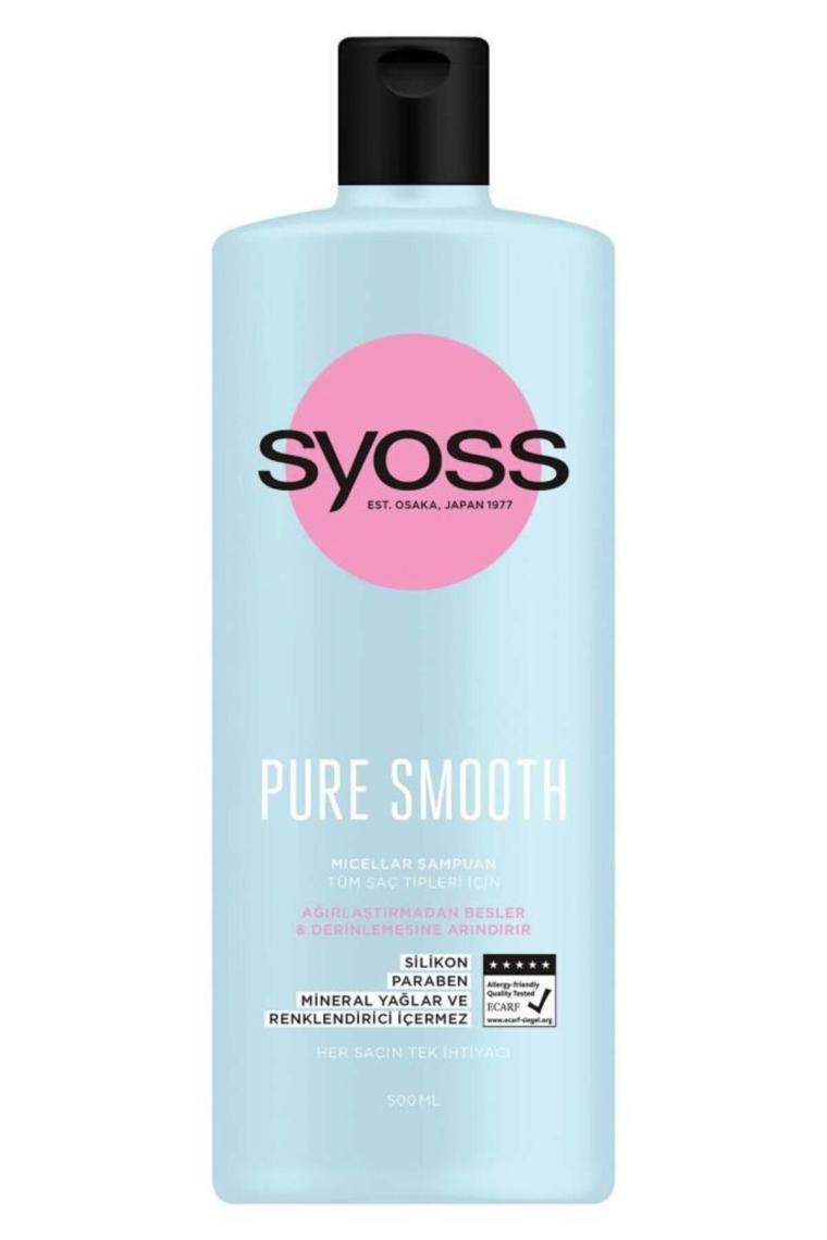 Syoss Pure Smooth Micellar Şampuan 500 ml x 3 Adet