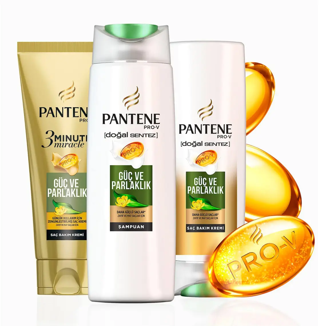 Pantene Pro-V Güç Ve Parlaklık 3'Ü 1 Arada Şampuan; 400ml