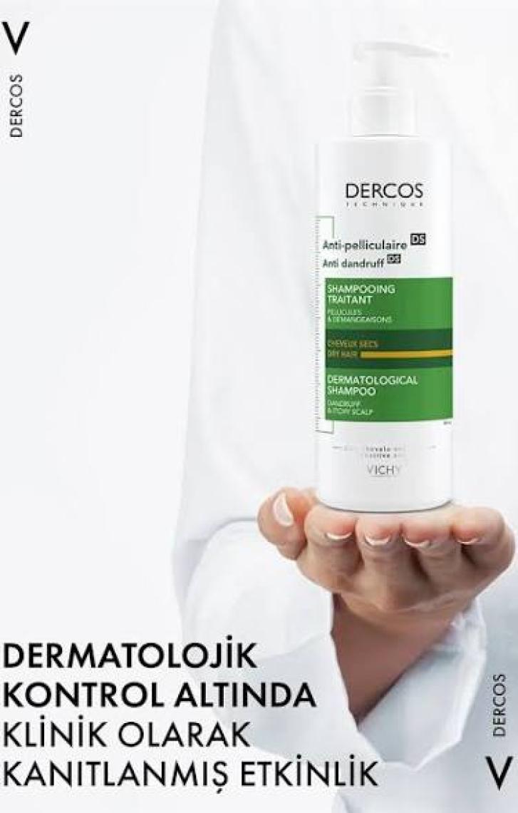 Vichy Dercos Şampuan Kuru ve Kepekli 390 ml K9623