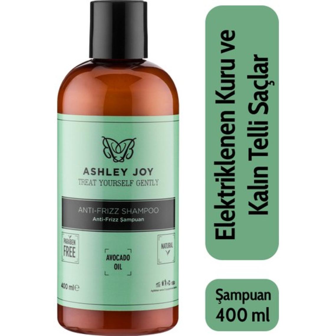 Ashley Joy Kabaran Saçlar İçin Avokado Yağı Nemlendirici Elektriklenme Karşıtı Antifrizz Şampuan 400 ML