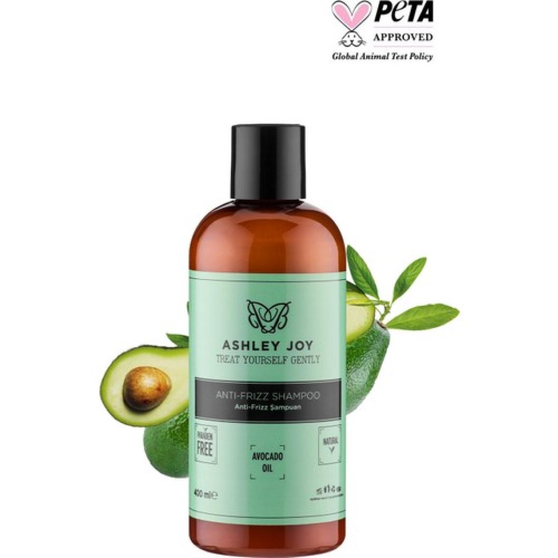 Ashley Joy Kabaran Saçlar İçin Avokado Yağı Nemlendirici Elektriklenme Karşıtı Antifrizz Şampuan 400 ML