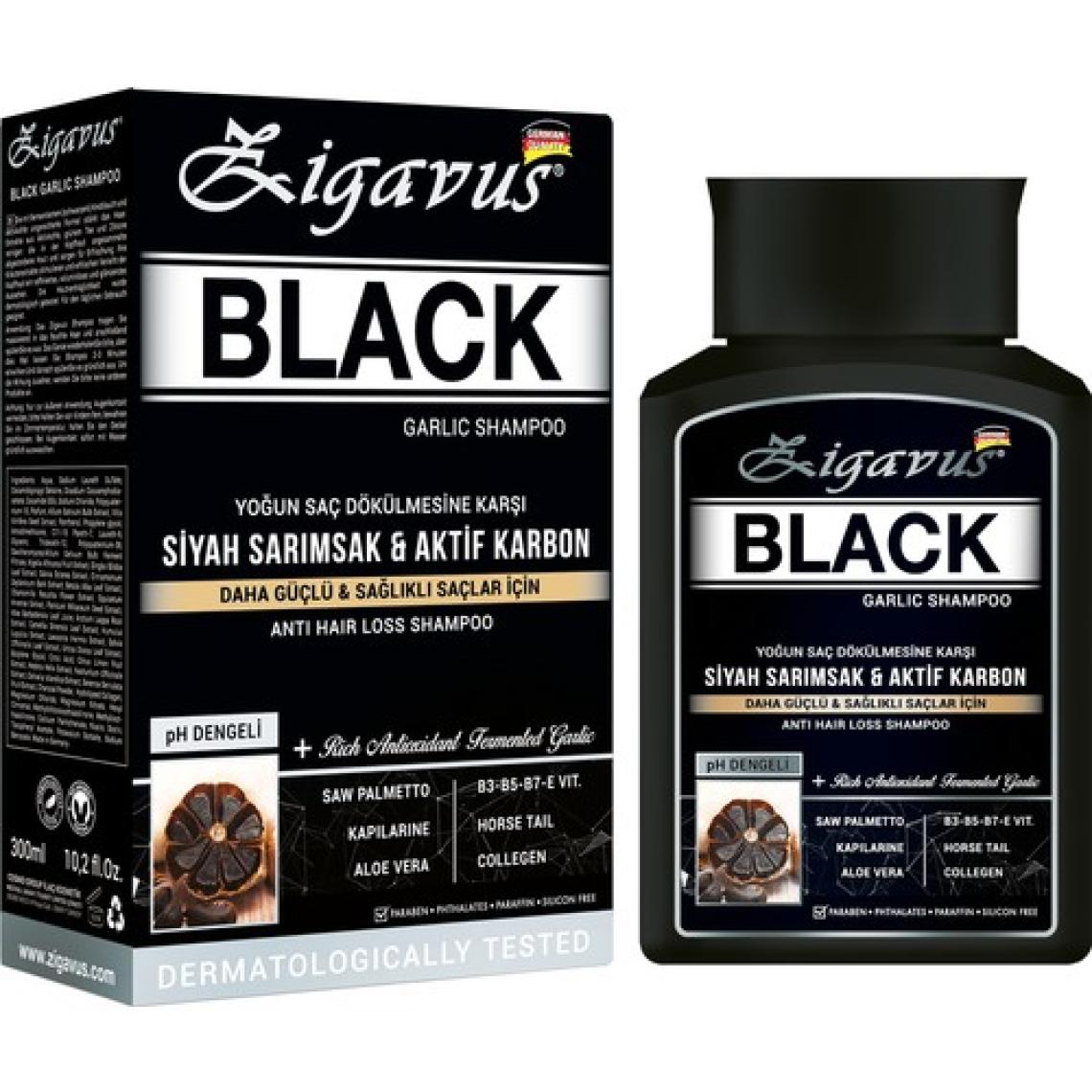 Zigavus Black Garlic Siyah Sarımsak 6 Aktif Karbon 300 ml Şampuan