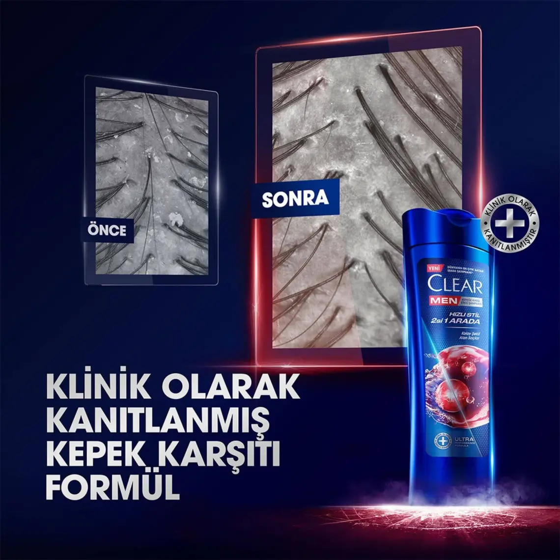 Clear Men Kepeğe Karşı Etkili Şampuan Hızlı Stil 2si 1 Arada 350 ml