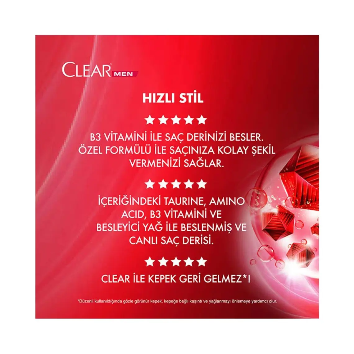 Clear Men Kepeğe Karşı Etkili Şampuan Hızlı Stil 2si 1 Arada 350 ml