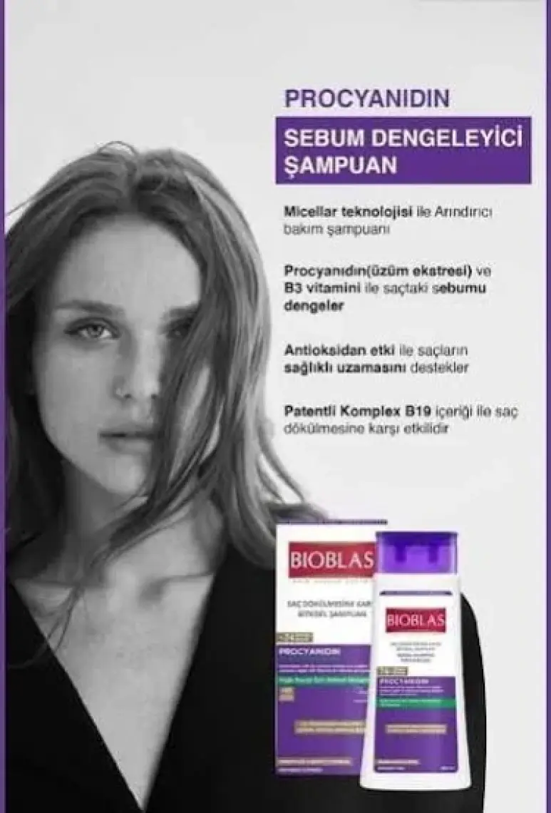Procyanidin Yağlı Saçlar İçin Arındırıcı Şampuan 360 Ml - Saç Dökülmesine & Yağlanmaya Karşı