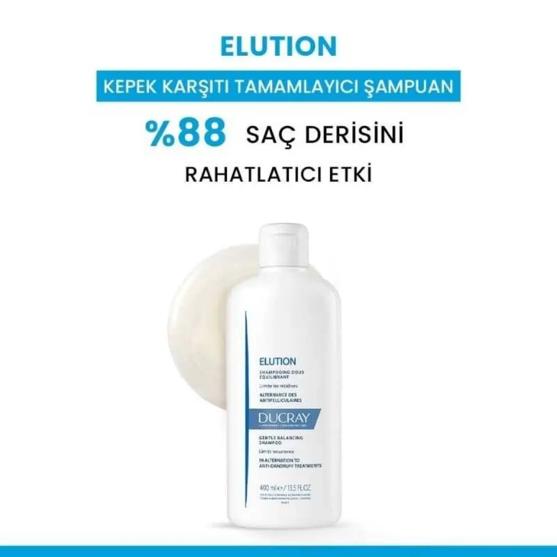 Ducray Elution Shampoo Kepek rası Bakım Şampuanı 400 ml