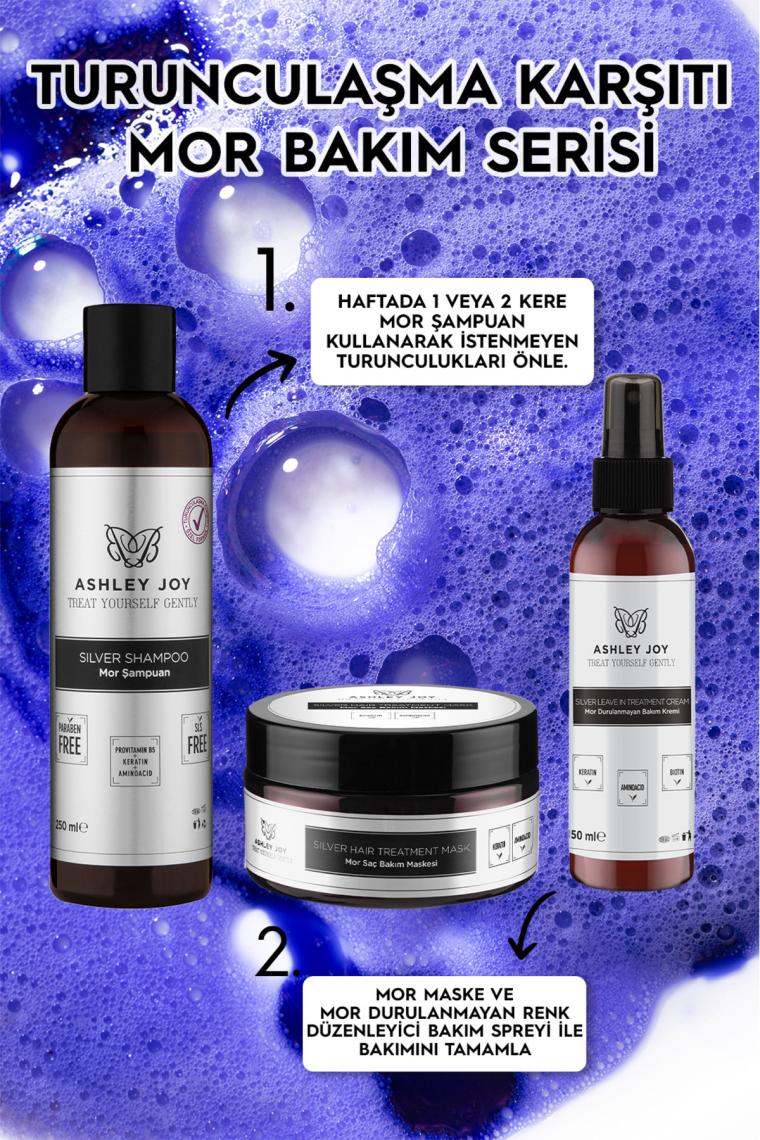 Platin,sarı Saçlara Özel Turunculaşma Karşıtı Keratin,aminoasit Içeren Silver Mor Şampuan 250ml