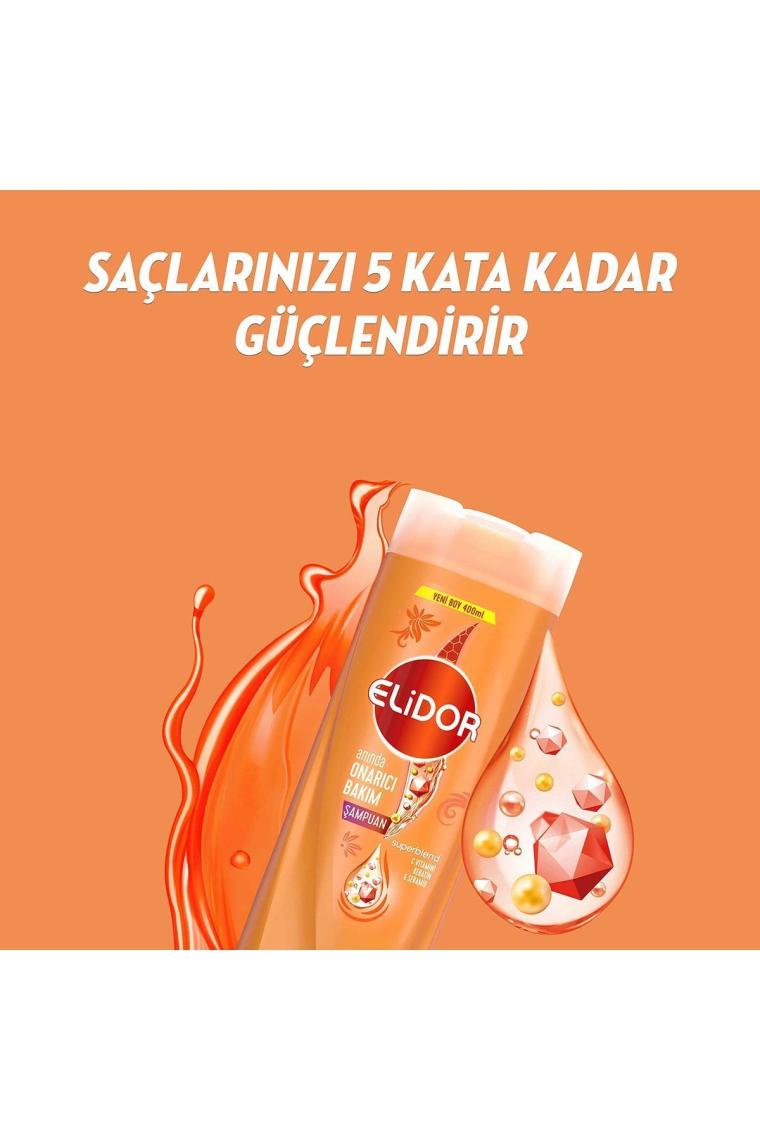 Superblend Saç Bakım Şampuanı Anında Onarıcı Bakım C Vitamini Keratin Seramid 400 ml x3 Adet