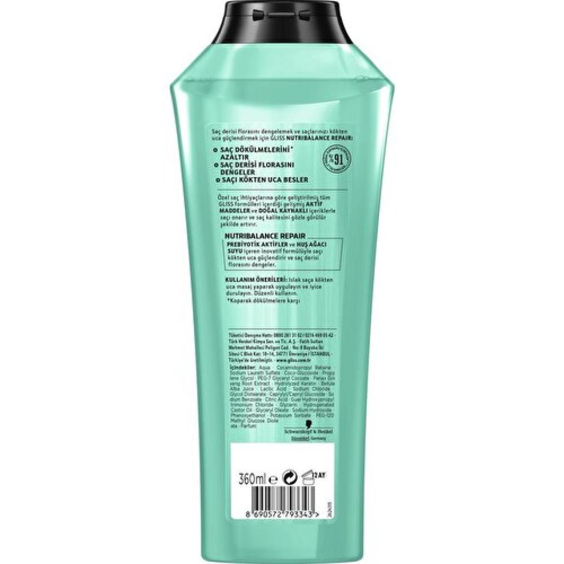 Gliss Nutri Balance Şampuan 360 ml