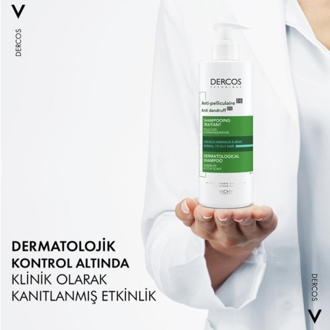 Dercos Anti-Dandruff Normal ve Yağlı Saçlar Için Kepeğe Karşı Etkili Bakım Şampuanı 390 ml X2