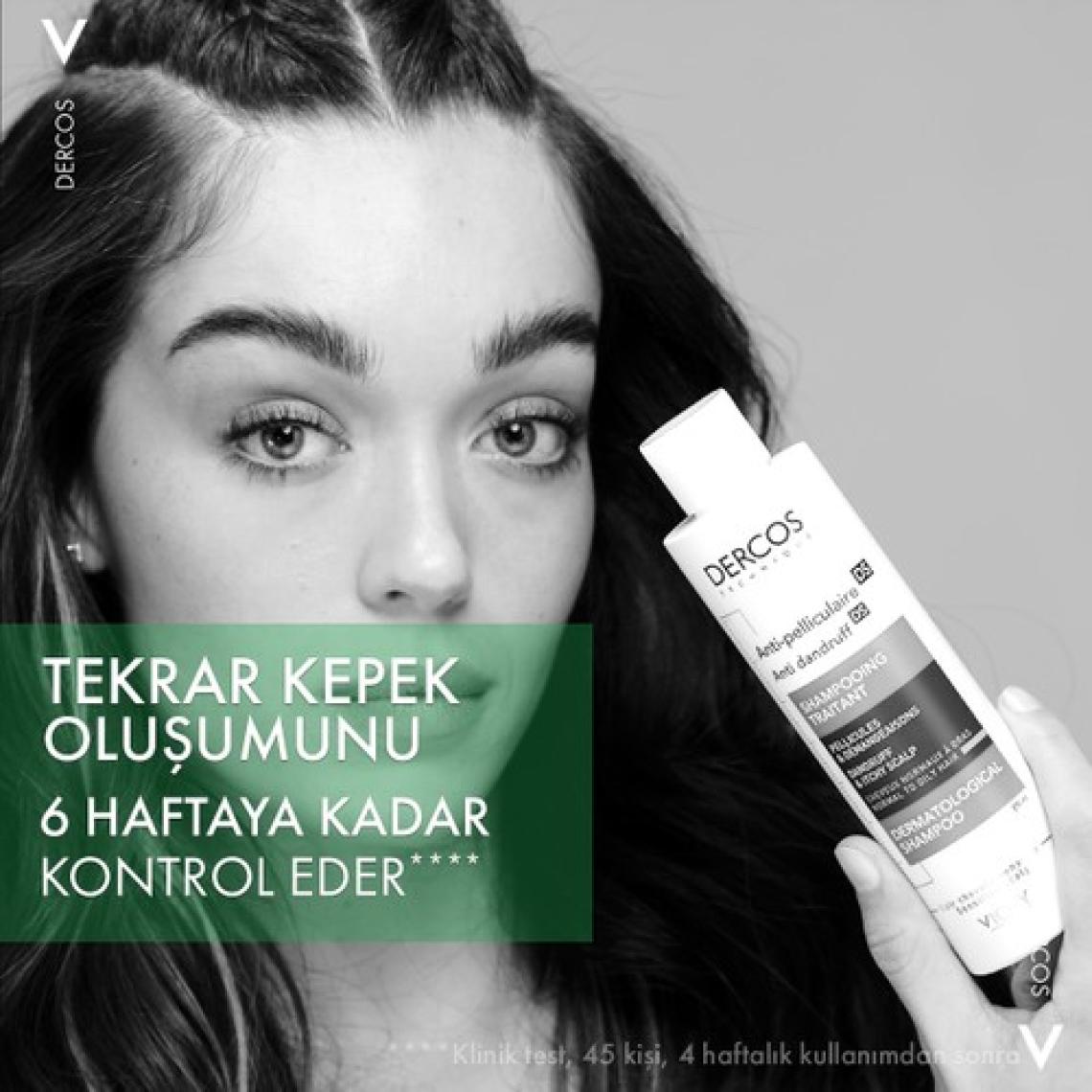 Dercos Anti-Dandruff Normal ve Yağlı Saçlar Için Kepeğe Karşı Etkili Bakım Şampuanı 390 ml X2