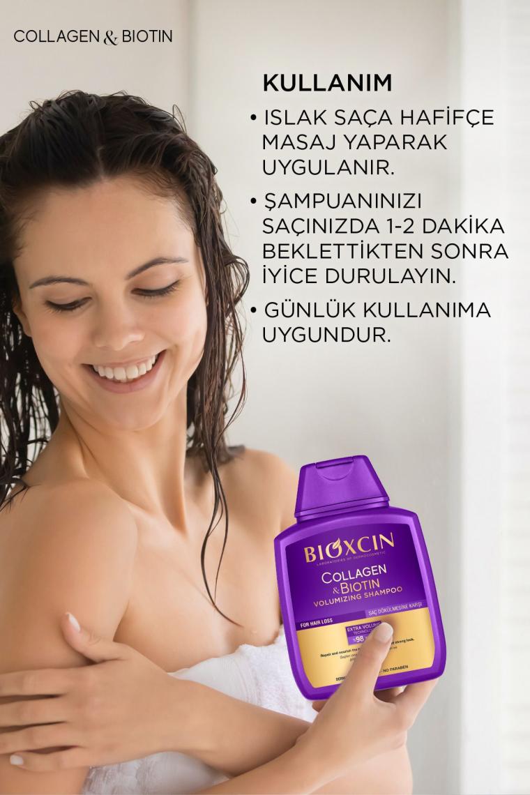 Bioxcin Collagen ve Biotin Hacim Veren Şampuan 2x300 ml