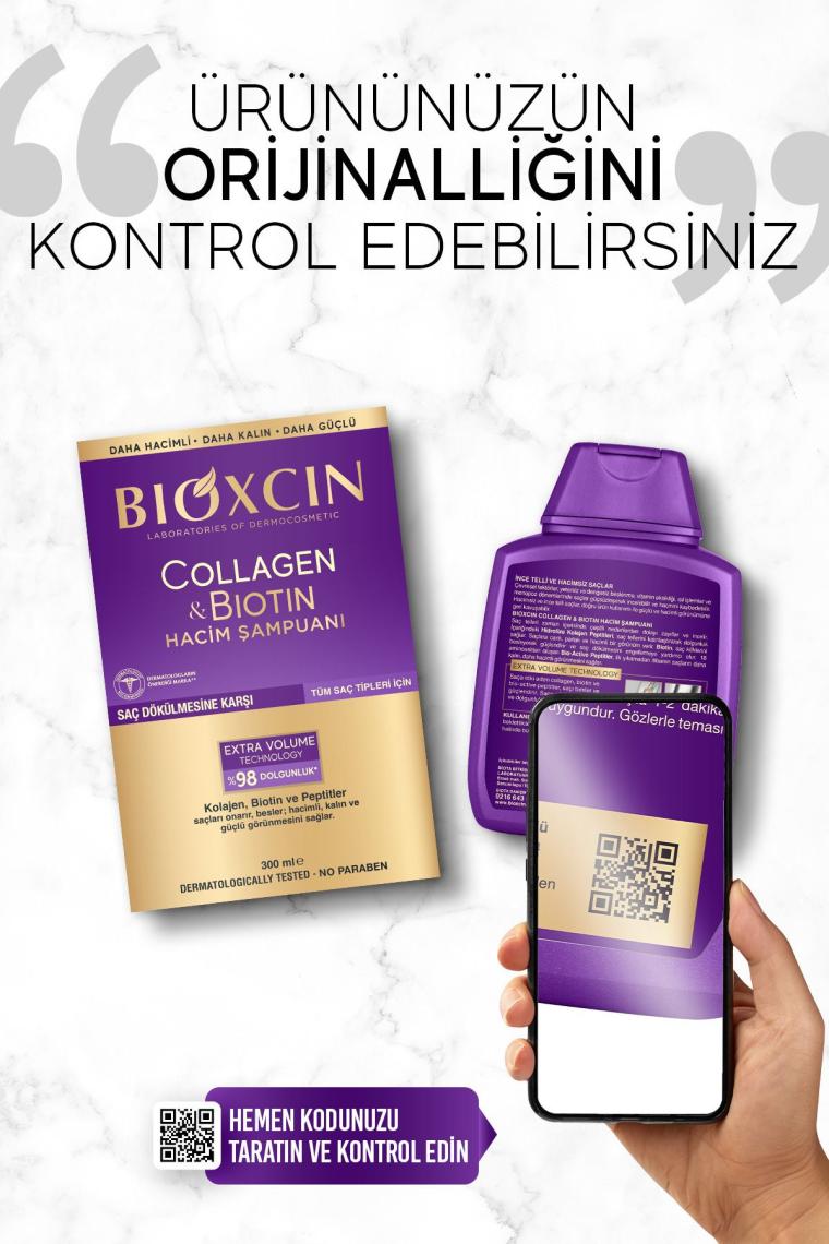 Bioxcin Collagen ve Biotin Hacim Veren Şampuan 2x300 ml