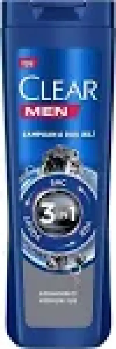 Clear Men 3 in 1 Şampuan & Duş Jeli Arındırıcı Kömür Saç Yüz Vücut İçin 350 ml